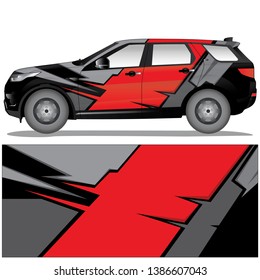 Sport car wrap vector designs. abstract livery for vehicle vinyl branding background - vector