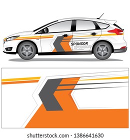 Sport car wrap vector designs. abstract racing design livery for vehicle vinyl branding background - vector