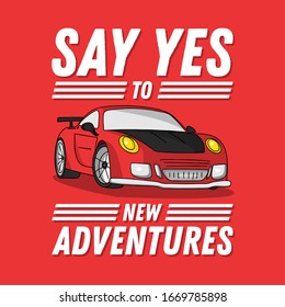 Sport Cars with adventures slogan