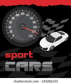 Sport cars. Icon for design. Vector