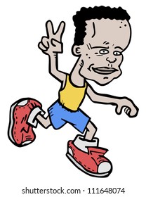Sport cartoon man