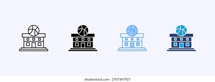 Sport Center Icon Set Multiple Style Collection Element For Design