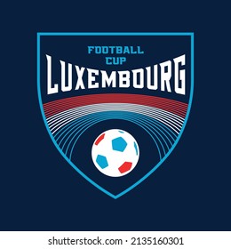Sport championship logo. Football cup of Luxembourg.