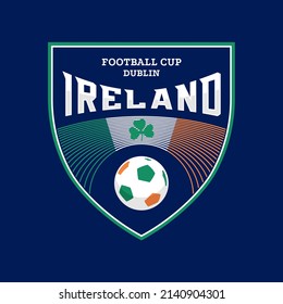 Sport championship logo. Football cup of Ireland.