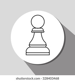 Sport chess equipment  design over gray background, vector graphic.