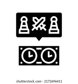 sport chess glyph icon vector. sport chess sign. isolated symbol illustration