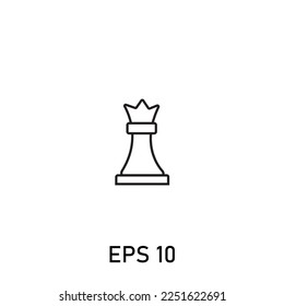 sport chess icon or logo strategy game icon isolated on white background