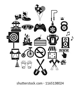 Sport for children icons set. Simple set of 25 sport for children vector icons for web isolated on white background
