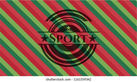 Sport christmas badge background.
