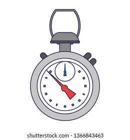 Sport chronometer symbol cartoon blue lines