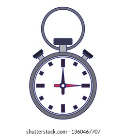 Sport chronometer symbol isolated blue lines