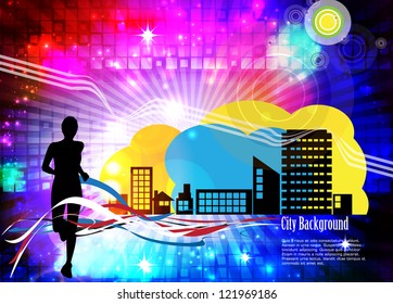 Sport city illustration. Vector