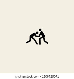 sport classic wrestling vector icon