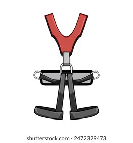 sport climbing harnesses cartoon. risk belt, helmet industry, wall protection sport climbing harnesses sign. isolated symbol vector illustration