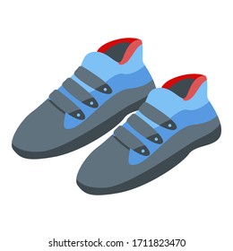 Sport climbing shoes icon. Isometric of sport climbing shoes vector icon for web design isolated on white background