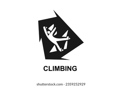 Sport Climbing sport vector line icon. practice climbing. sport pictogram, vector illustration.