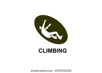 Sport Climbing sport vector line icon. practice climbing. sport pictogram, vector illustration.