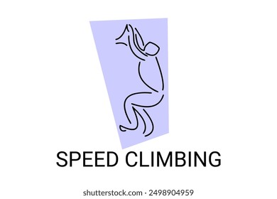 Sport Climbing sport vector line icon. practice climbing. sport pictogram, vector illustration.