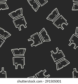 sport clothes doodle seamless pattern background