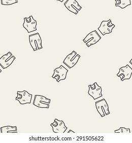 sport clothes doodle seamless pattern background