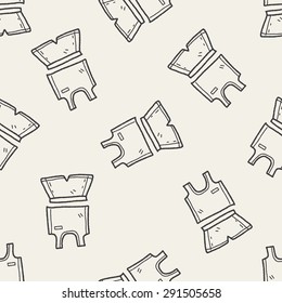 sport clothes doodle seamless pattern background