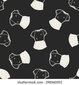 sport clothes doodle seamless pattern background