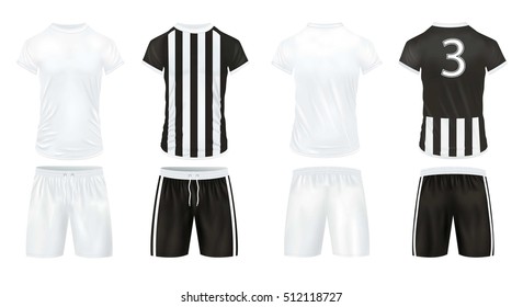 Sport clothes icon set with set of t shirt and shorts for running or sports vector illustration