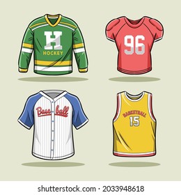 sport clothing set design vector