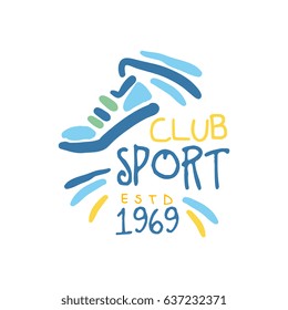 Sport club since 1969 logo symbol. Colorful hand drawn illustration