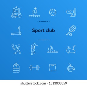 Sport club. Sportsman, tennis, game. Physical activity concept. Can be used for topics like weightloss, leisure, entertainment