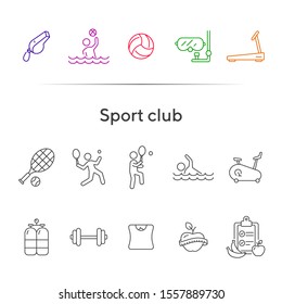 Sport club. Sportsman, tennis, game. Physical activity concept. Can be used for topics like weightloss, leisure, entertainment