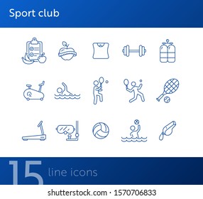 Sport club. Sportsman, tennis, game. Physical activity concept. Can be used for topics like weightloss, leisure, entertainment