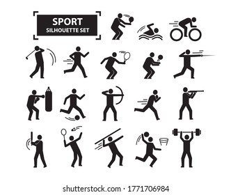Sport collection silhouette set design
