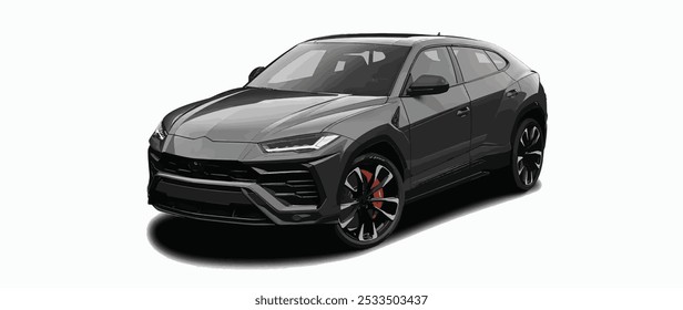 Esporte cor preto, luxo premium realista esporte suv coupe 