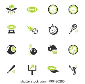 sport color vector icons for web and user interface design