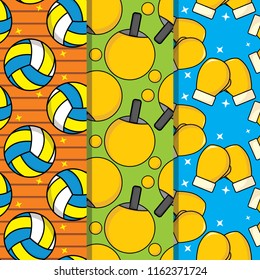 Sport Colorful Seamless Pattern