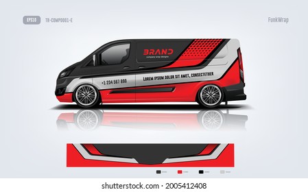 Sport Company Van Wrap Design vector eps 10 ready print.