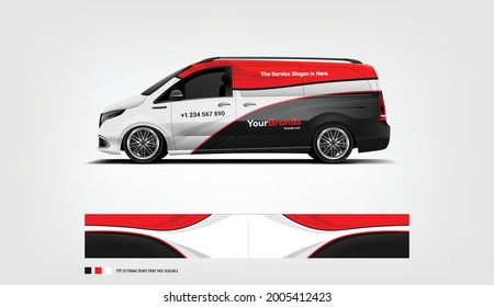 Sport Company Van Wrap Design Vector Eps 10 Ready Print.