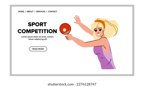 sport competition vector. athlete action, team winner, game field, stadium soccer, football sport competition web flat cartoon illustration