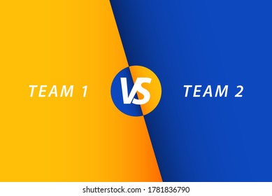 Competencia deportiva versus ilustraciones de plantillas vectoriales.