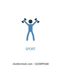 sport concept 2 colored icon. Simple blue element illustration. sport concept symbol design. Can be used for web and mobile UI/UX