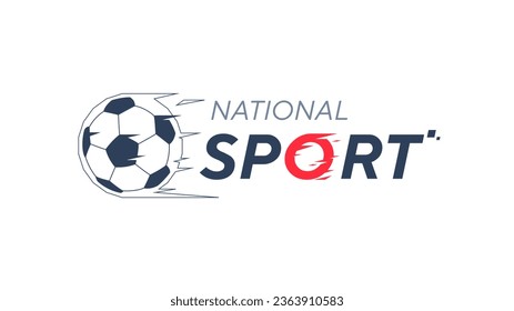 Sport concept - ball symbol vector design. national sports day concept. soccer game. sports events. sign