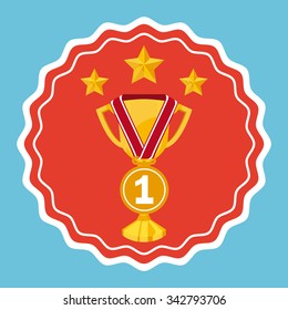 Sport concept with champions icons design, vector illustration 10 eps graphic