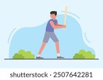 Sport concept. Colored flat vector illustration isolated.