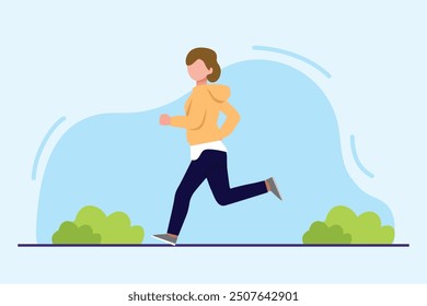 Sport concept. Colored flat vector illustration isolated.