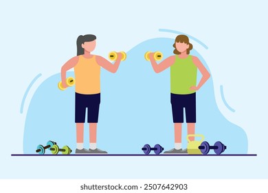 Sport concept. Colored flat vector illustration isolated.