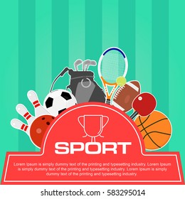 Sport concept. Sport equipment
