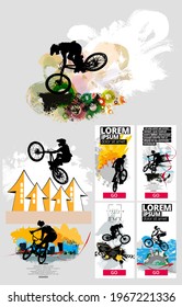 Sport concept for internet banners, social media banners, headers of websites, vector illustration 