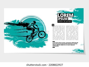 Sport concept for internet banners, social media banners, headers of websites, vector illustration 