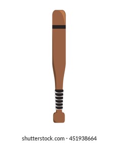Sport concept represented by baseball bat icon. Isolated and flat illustration.